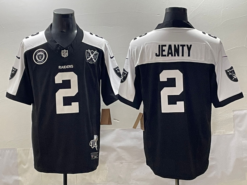 Men Oakland Raiders 2 Jeanty Black Nike 2025 Limited NFL Jersey 003